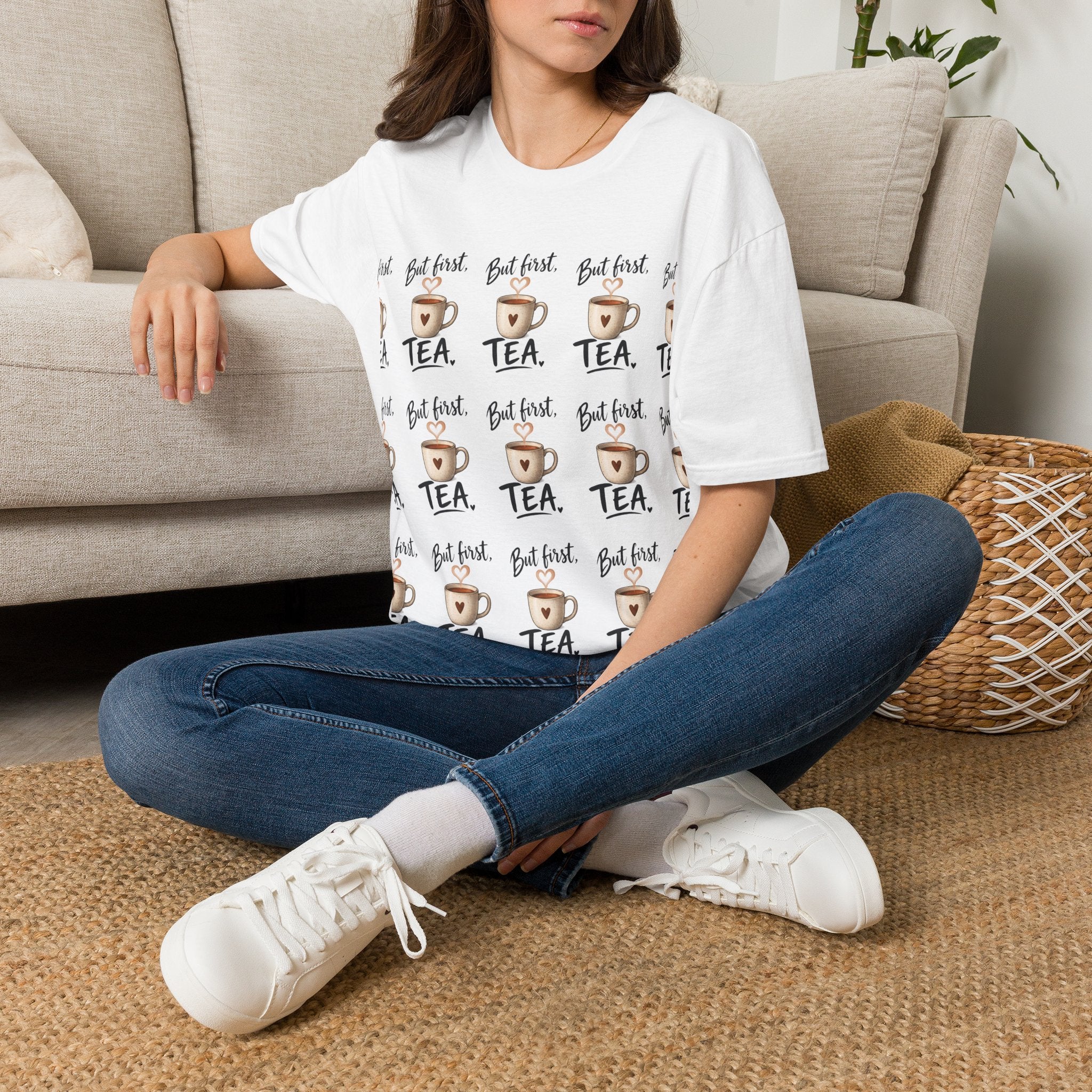 Unisex T-Shirt – But First Tea | Tea Lover T-Shirt