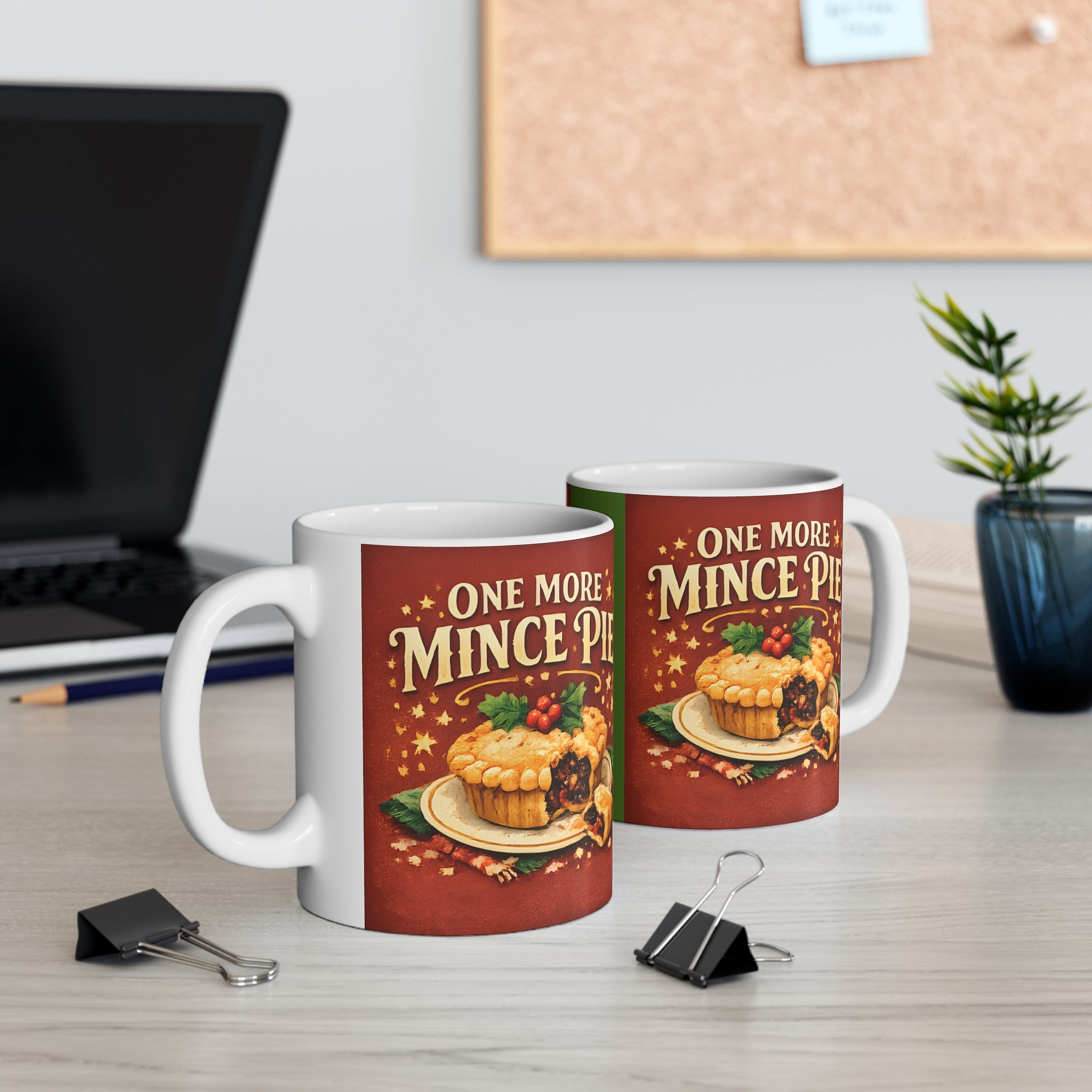 Ceramic Christmas Mug – One More Mince Pie | Funny Christmas Mug