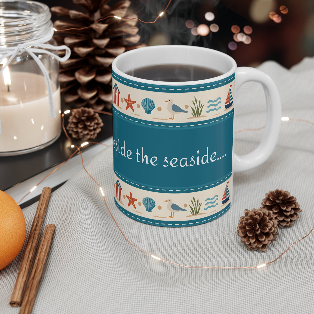 Ceramic Mug - Oh I do like to be beside the seaside
