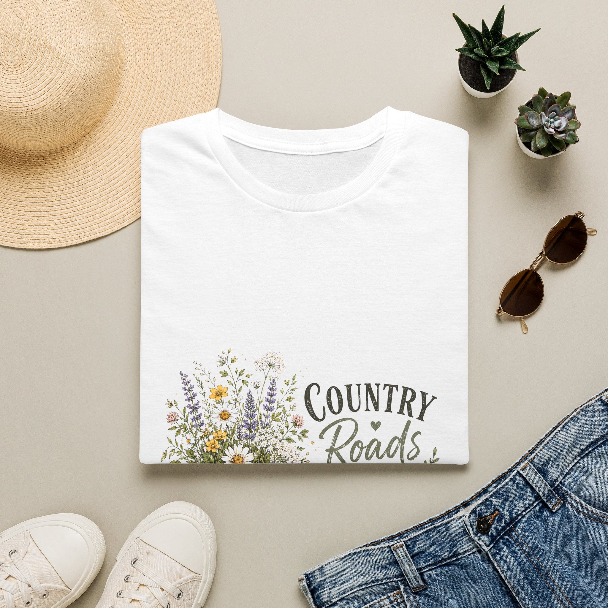 Unisex T-Shirt - Country Roads and Garden Toes