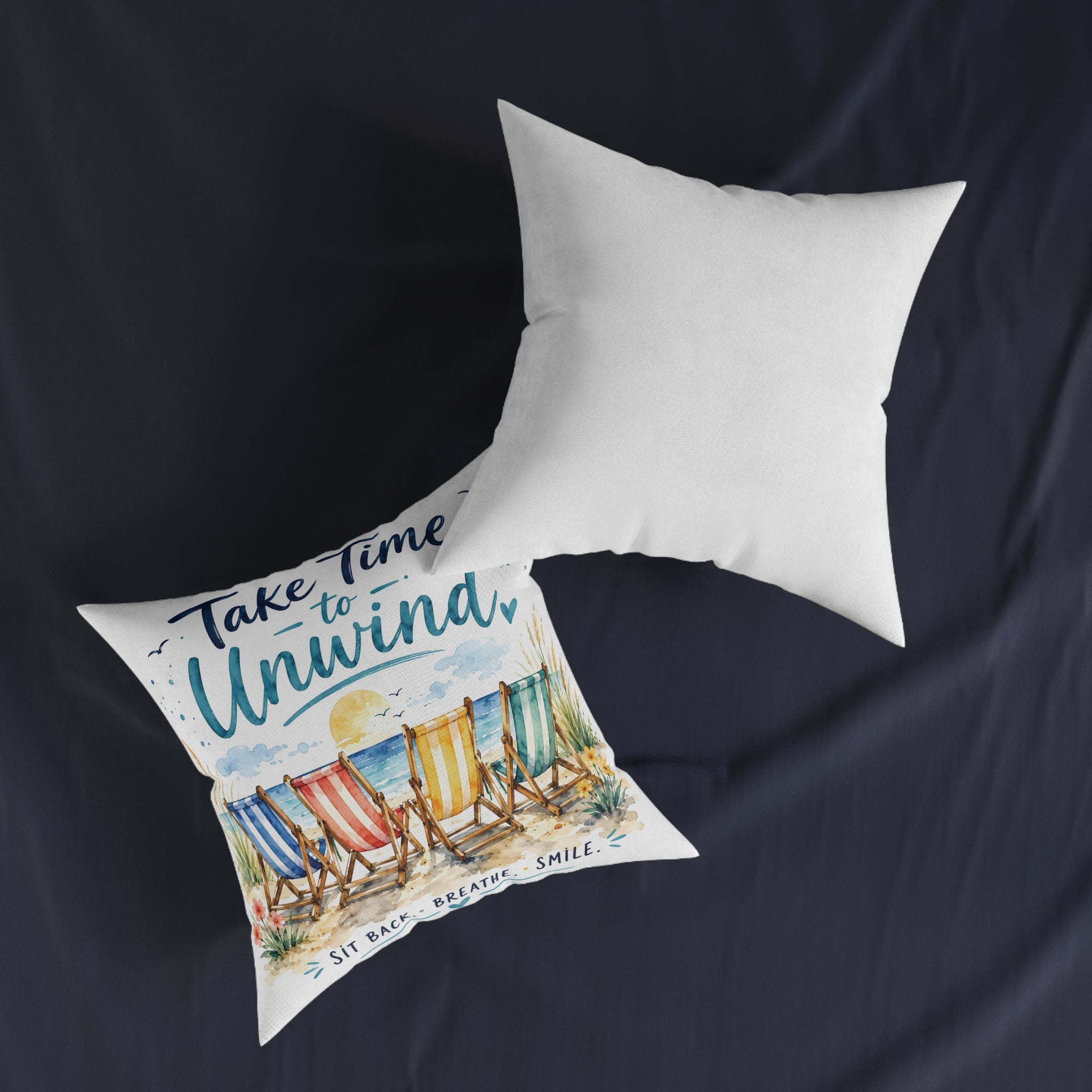 Square Cushion - Take Time to Unwind