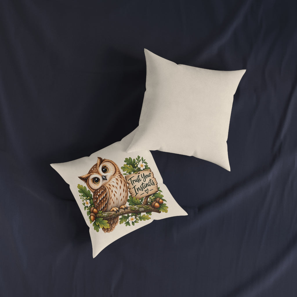Square Cushion - Trust Your Instincts - Owl