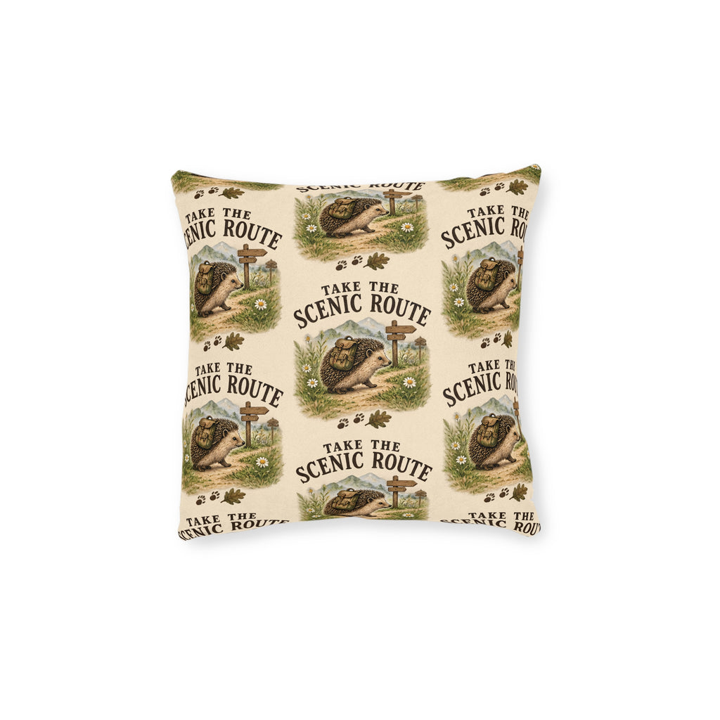 Square Cushion – Take the Scenic Route | Hiking & Outdoor Cushion