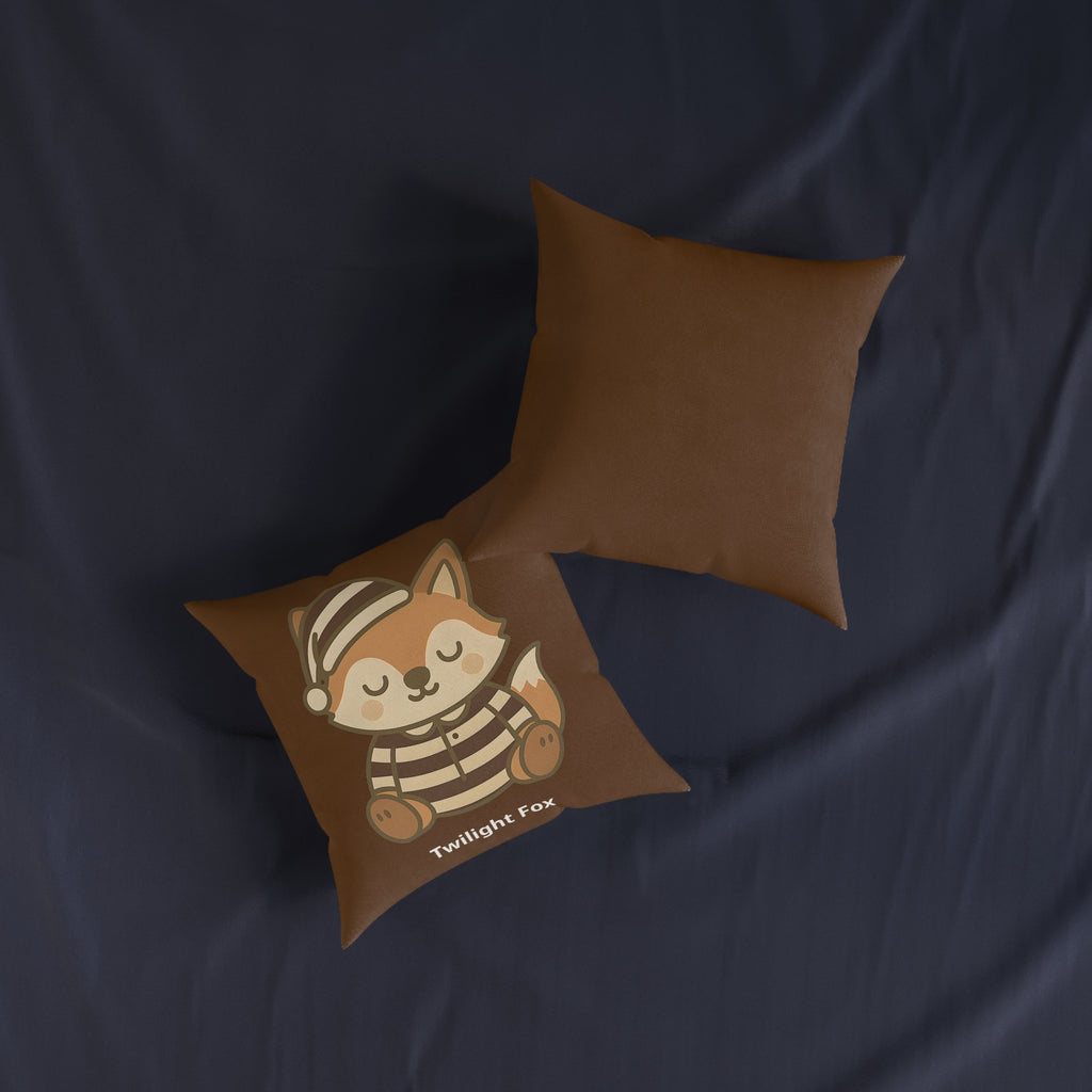 Square Cushion - Twilight Fox Design - The Woodland Dreamers