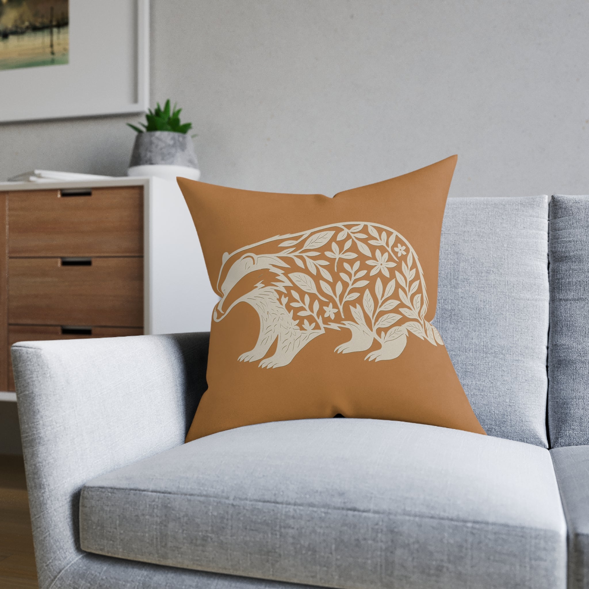 Square Cushion - Badger Design