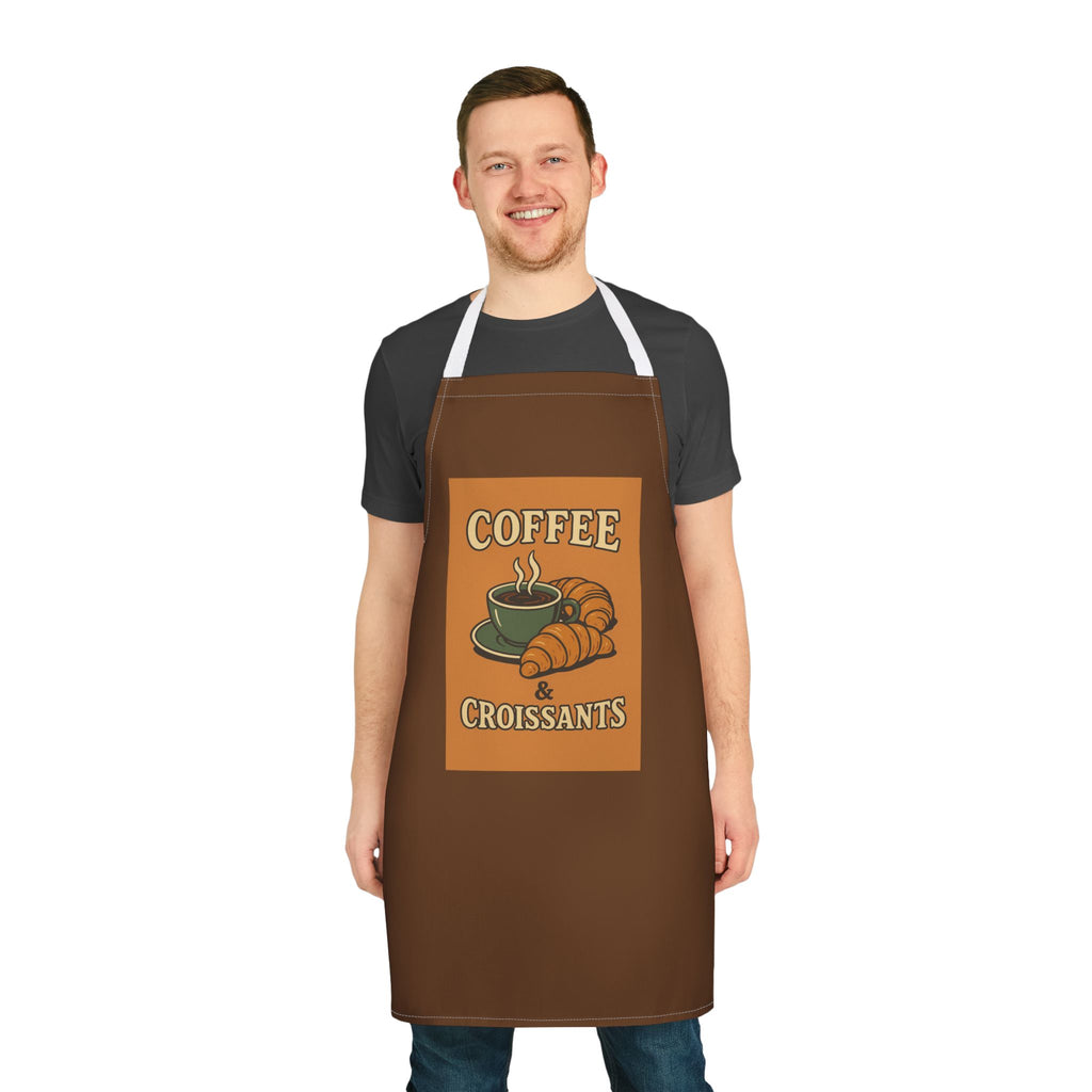 Kitchen Apron - Coffee & Croissant Design