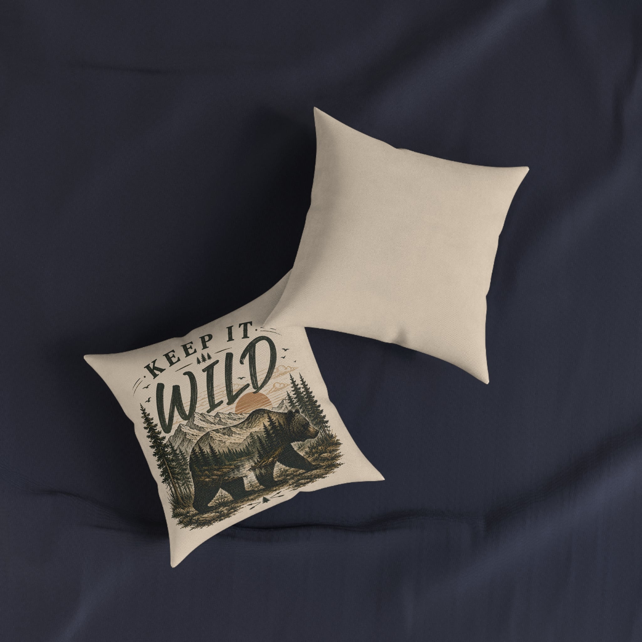 Square Cushion - Keep It Wild Bear