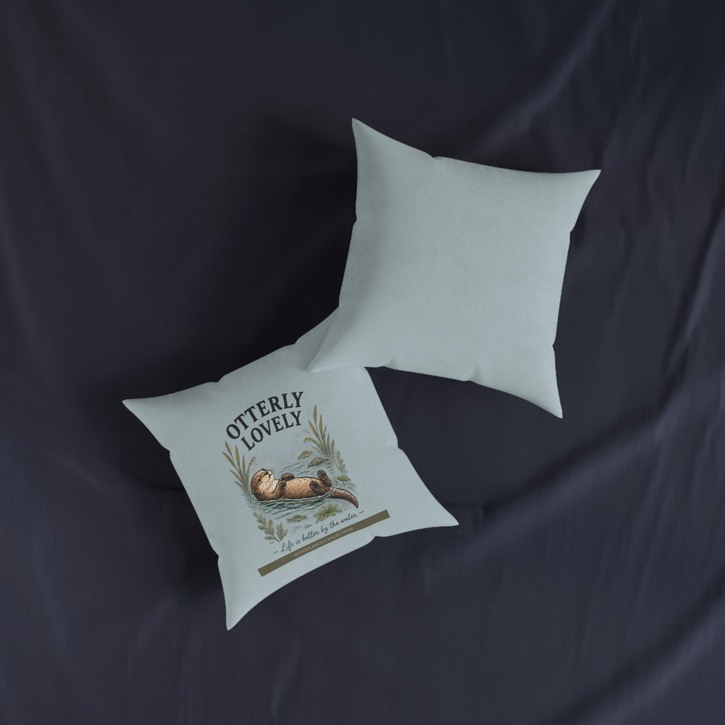 Square Cushion - Life is Better by the Water - Otter - Woodlands Collection