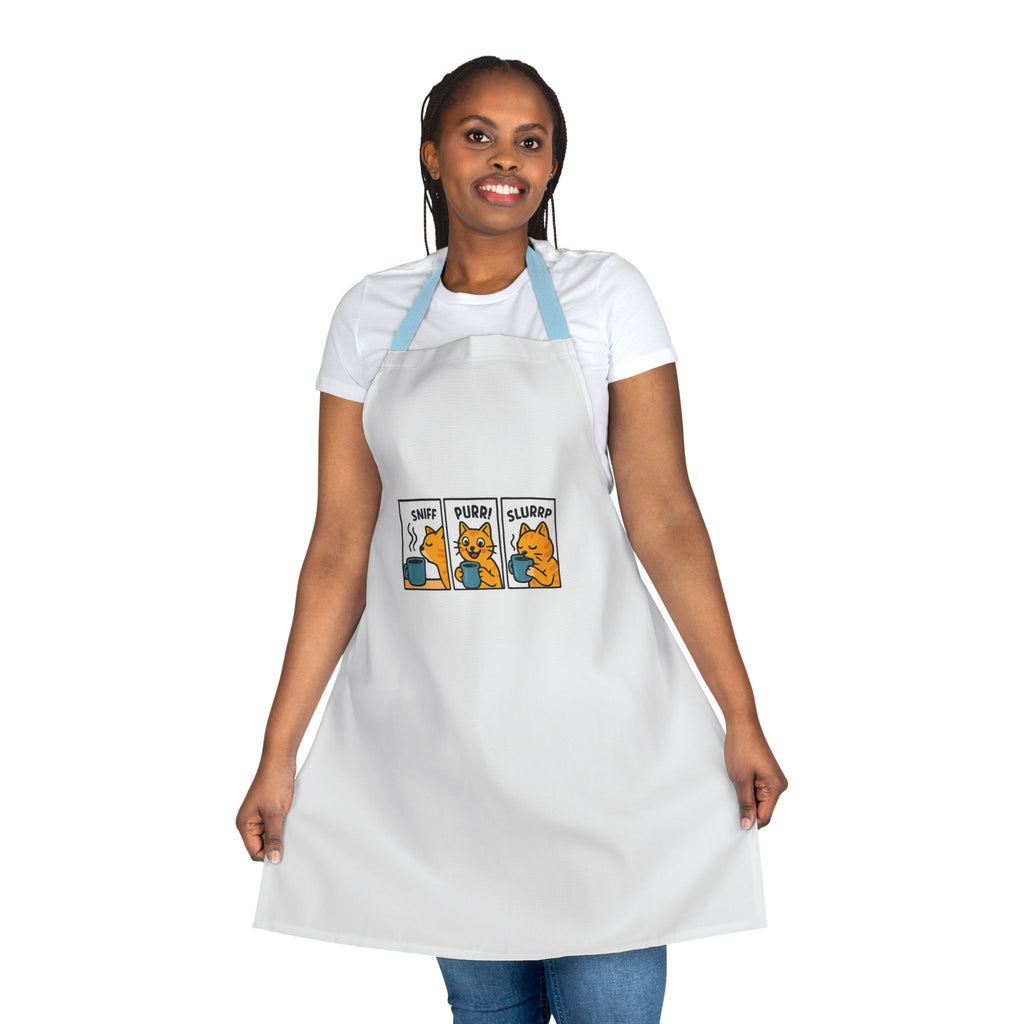 Kitchen Apron - Coffee Cat - Motivational Design