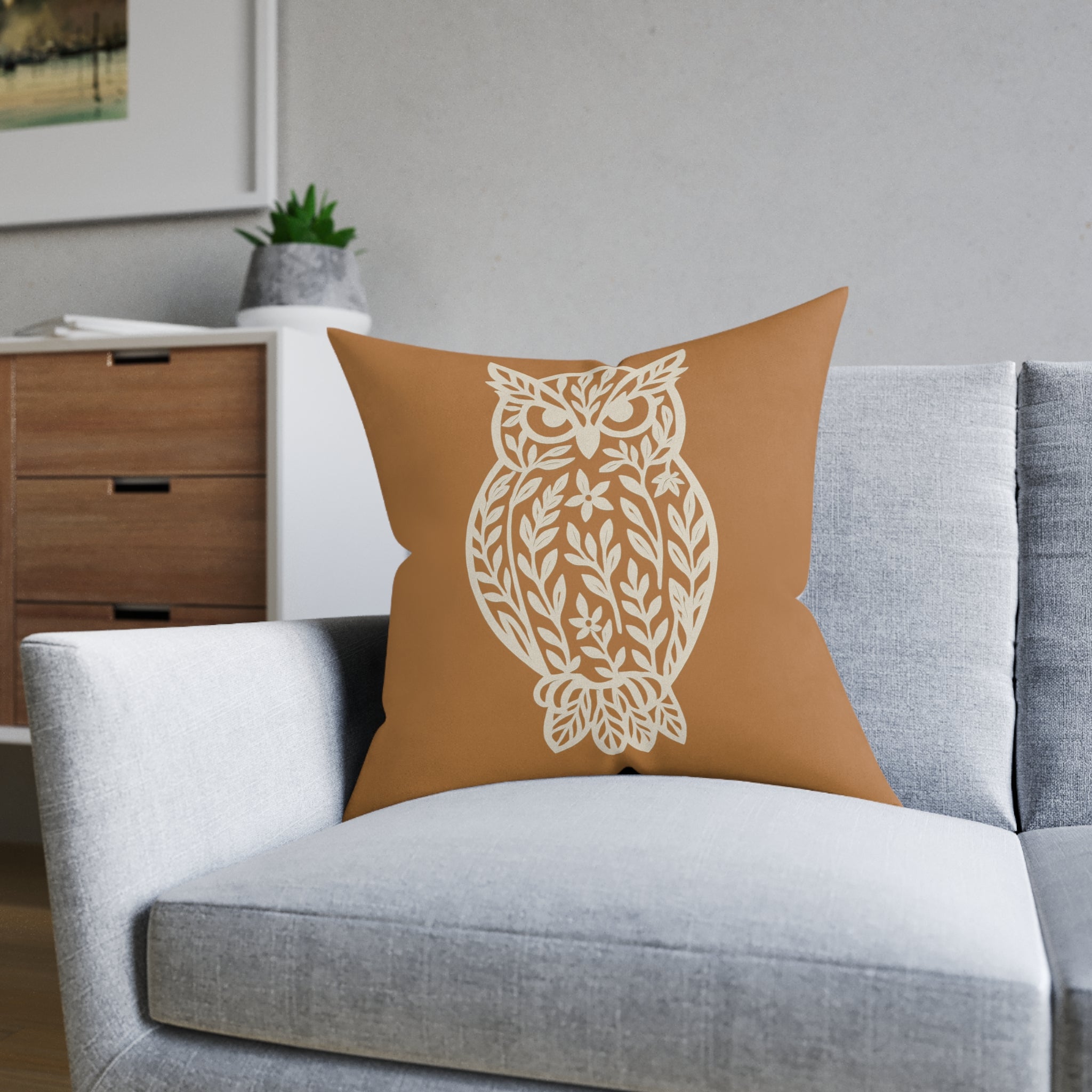 Square Cushion - Owl Design