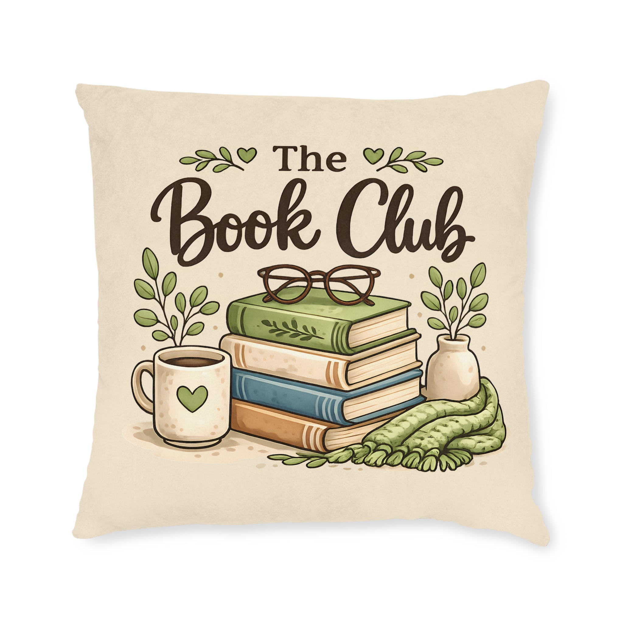 Square Cushion – The Book Club | Reading Cushion for Book Lovers
