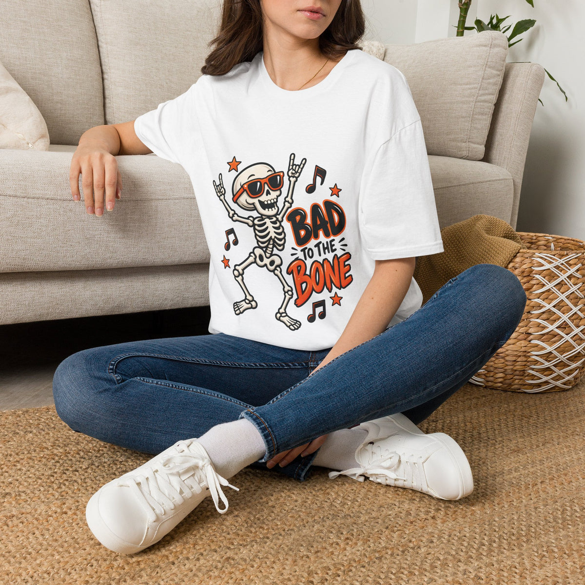 Unisex T-Shirt - Bad To The Bone - Halloween