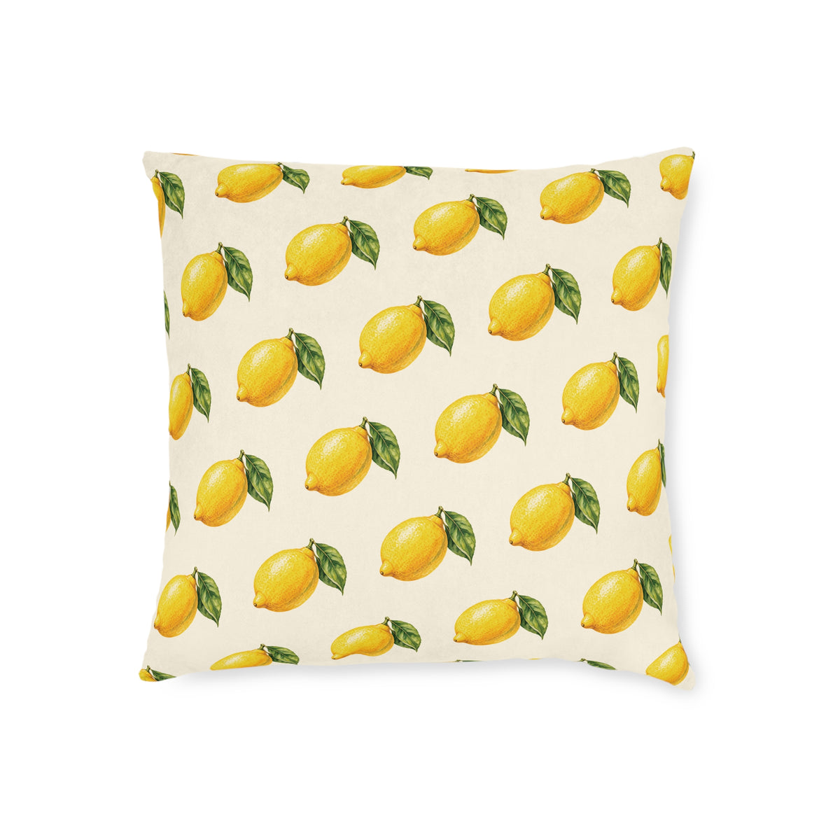 Square Cushion – Lemon Pattern | Fruit & Summer Home Decor