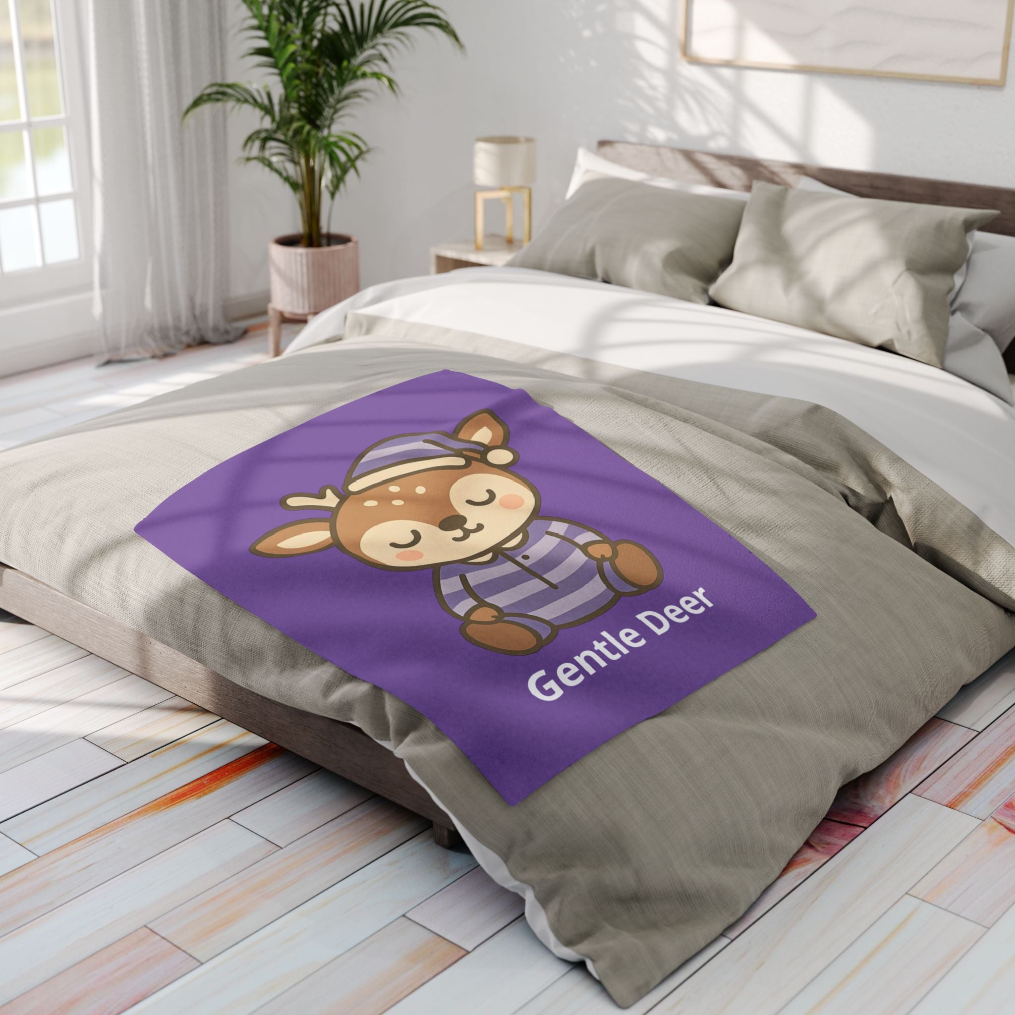 Fleece Blanket - Gentle Deer - The Woodland Dreamers