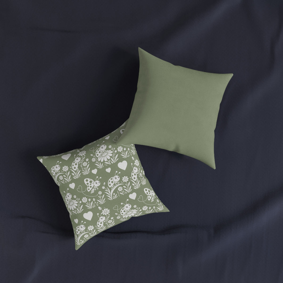 Square Cushion - Ladybird Fun