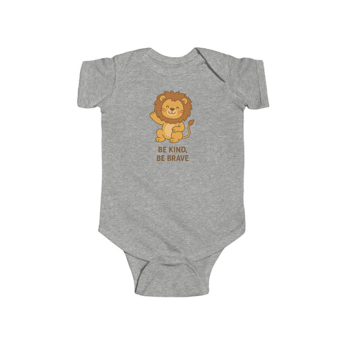 Babygrow - "Be Kind, Be Brave" Cute Lion Baby Onesie