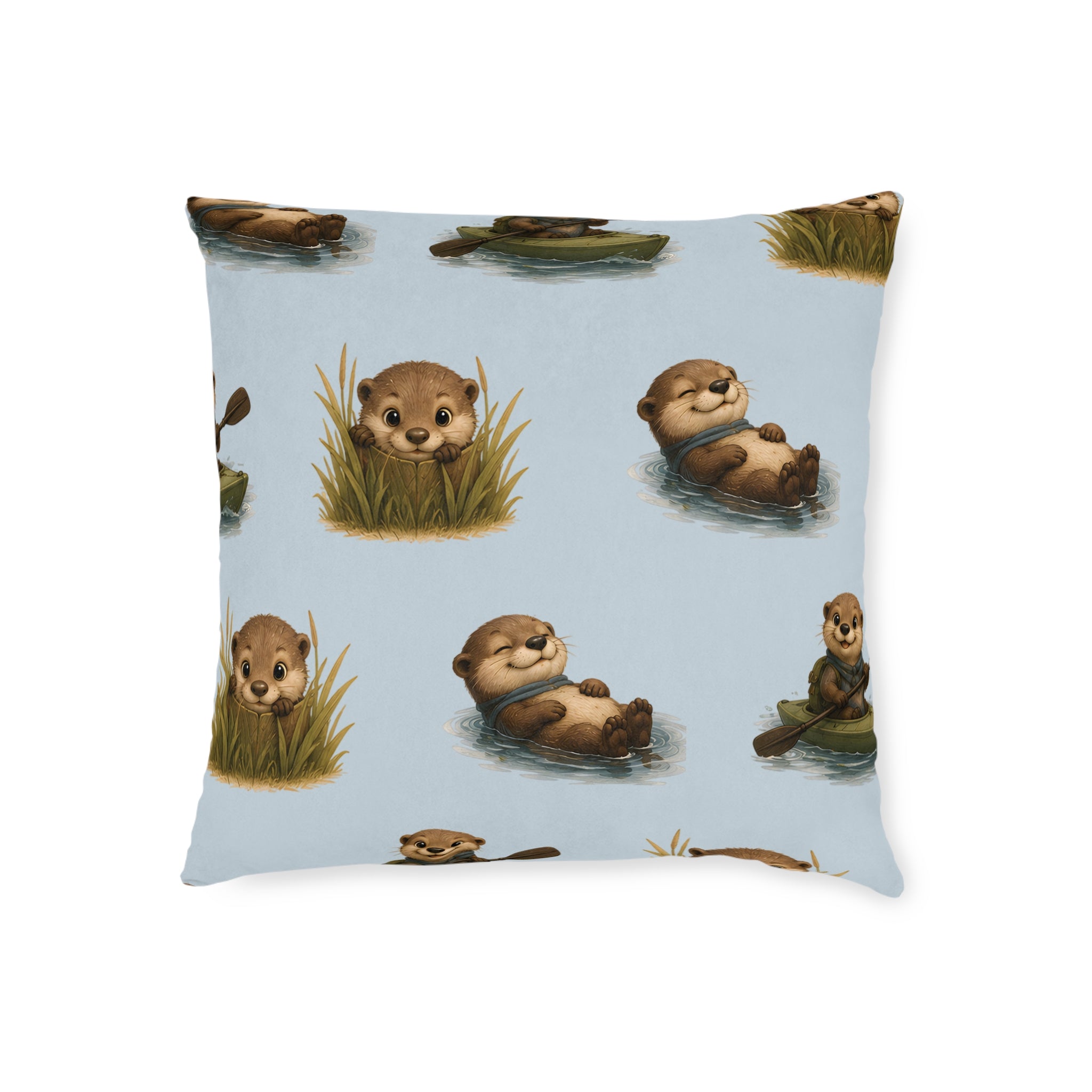 Square Cushion – Otter Fun | Otter Lover Cushion