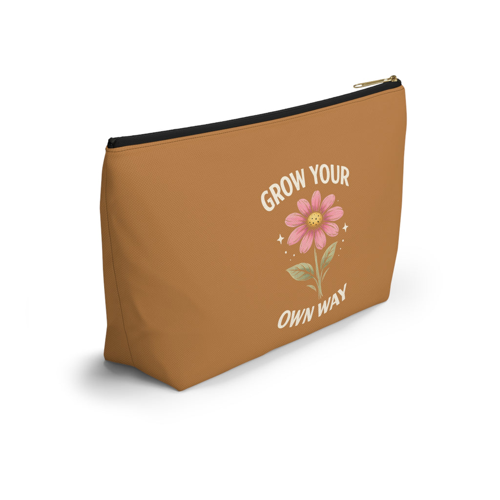 Travel Cosmetic Make-Up Bag - Grow Your Own Way - Motivational Design