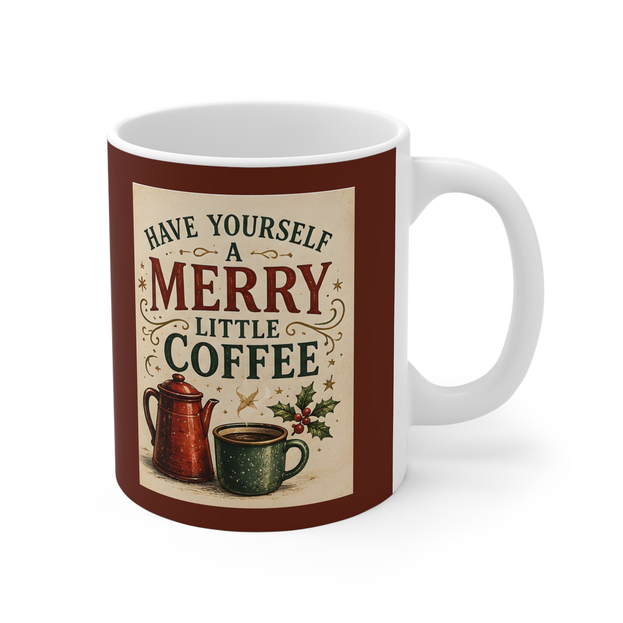 Ceramic Christmas Mug – Have Yourself a Merry Little Coffee | Funny Christmas Coffee Mug