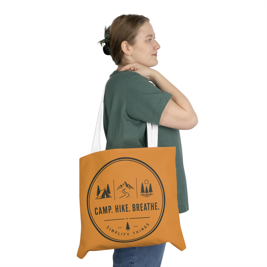 Large Beach Tote Bag – Camp. Hike. Breathe