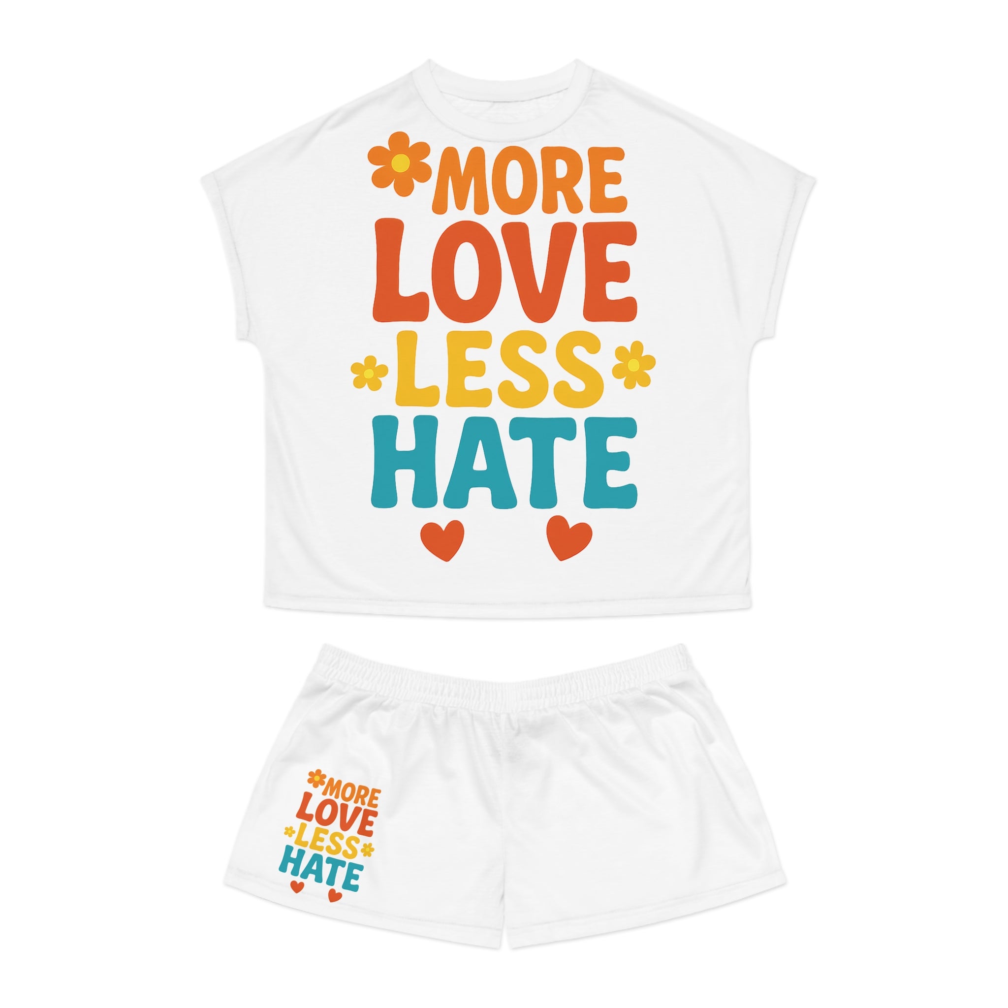 Women's Pyjama Set - More Love Less Hate Design