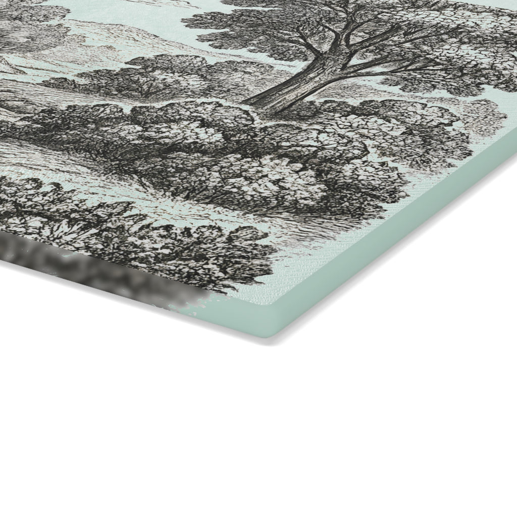 Glass Cutting Board - River Design