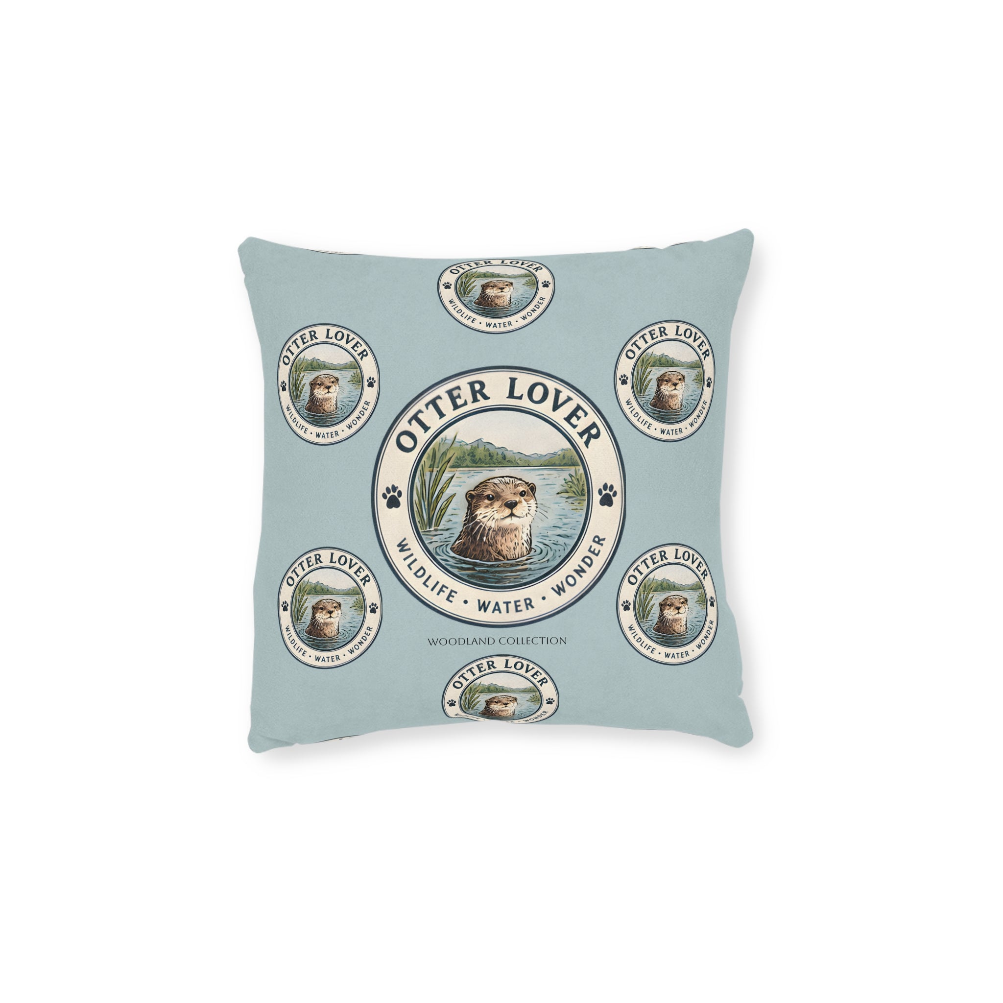 Square Cushion - Otter - Woodland Collection