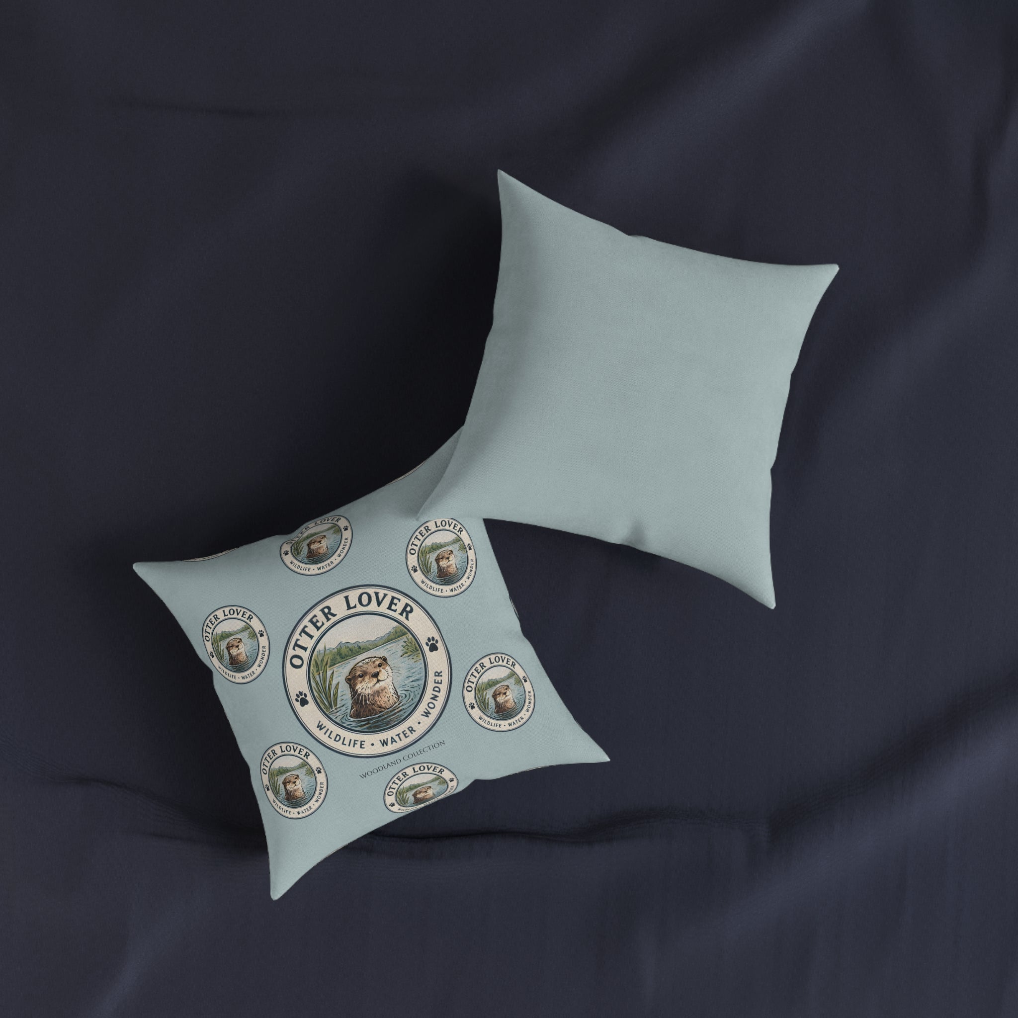 Square Cushion - Otter - Woodland Collection
