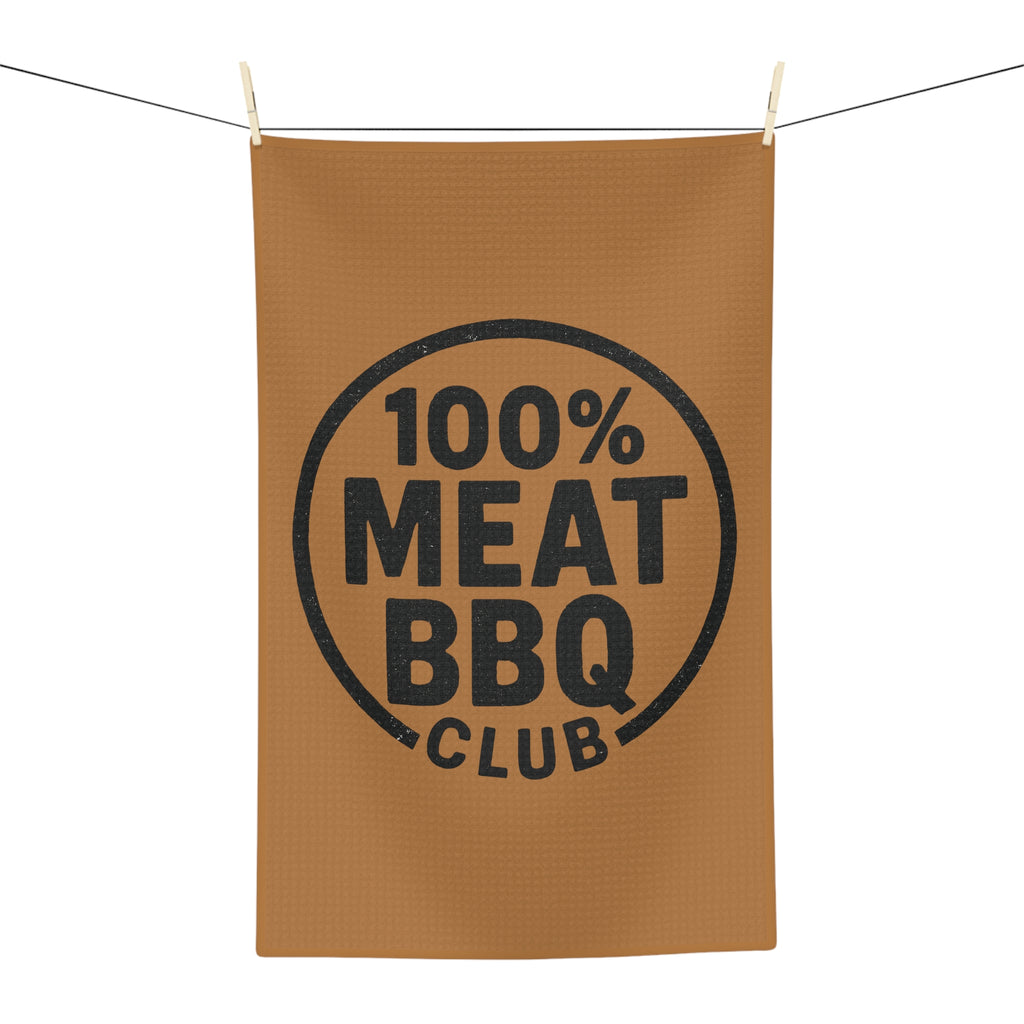Microfiber Tea Towel - 100% Meat BBQ Club - Fun Design