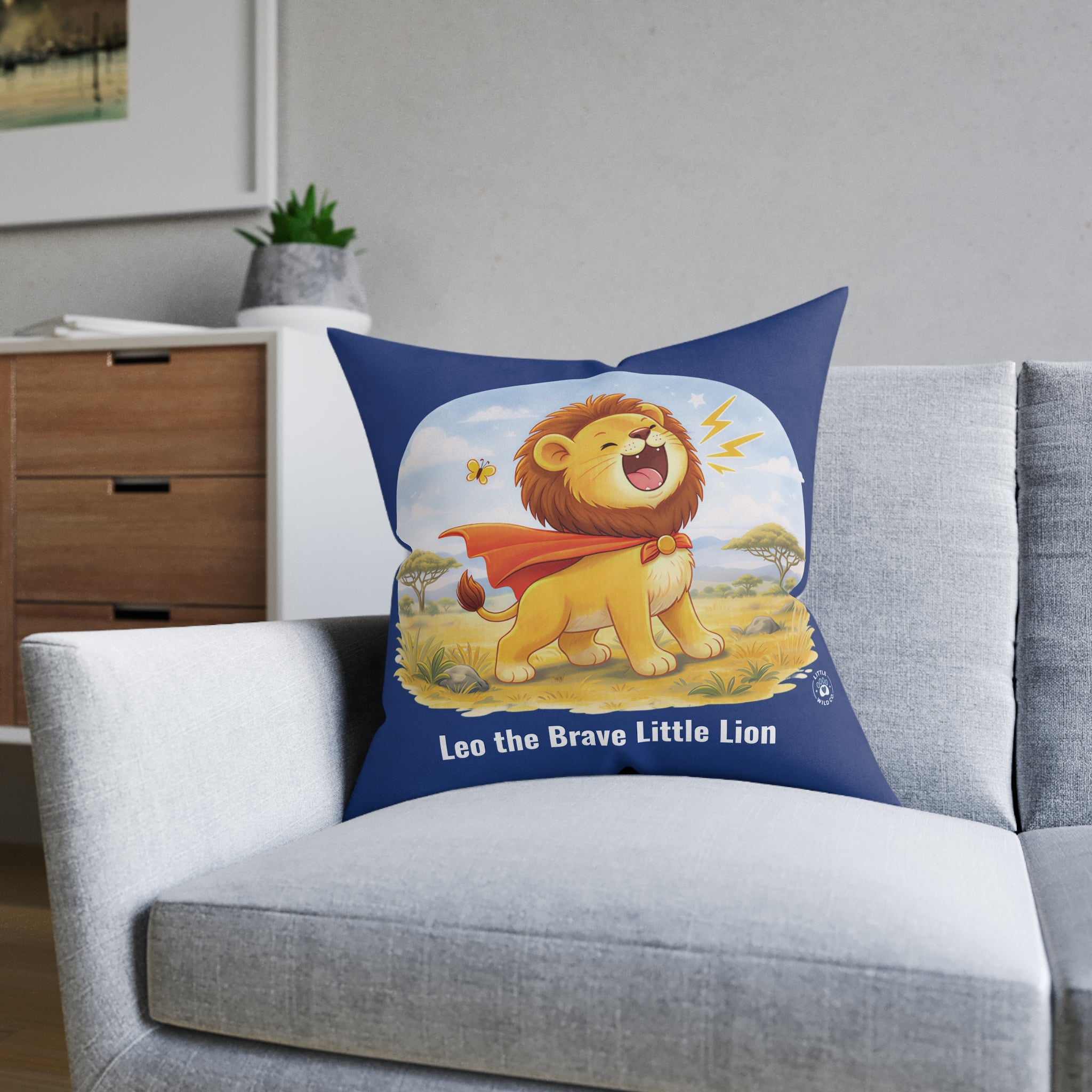 Cushion - Leo the Brave Little Lion - Little Wild Co.