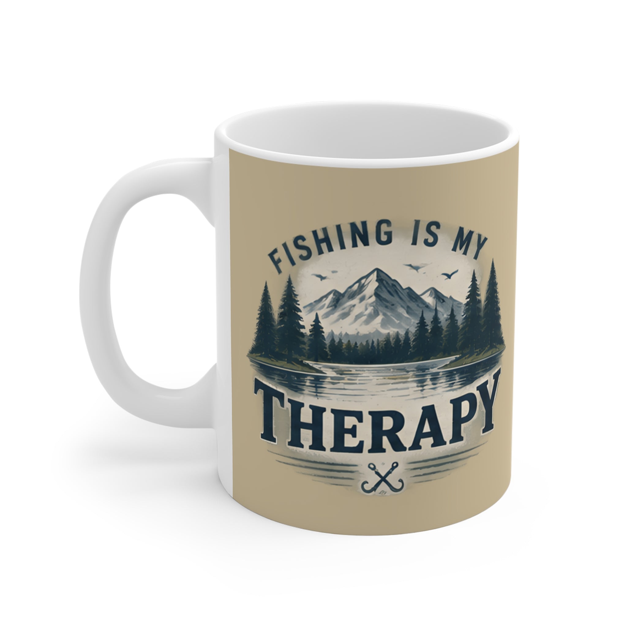 Ceramic Mug – Fishing Is My Therapy | Fishing Lover Mug