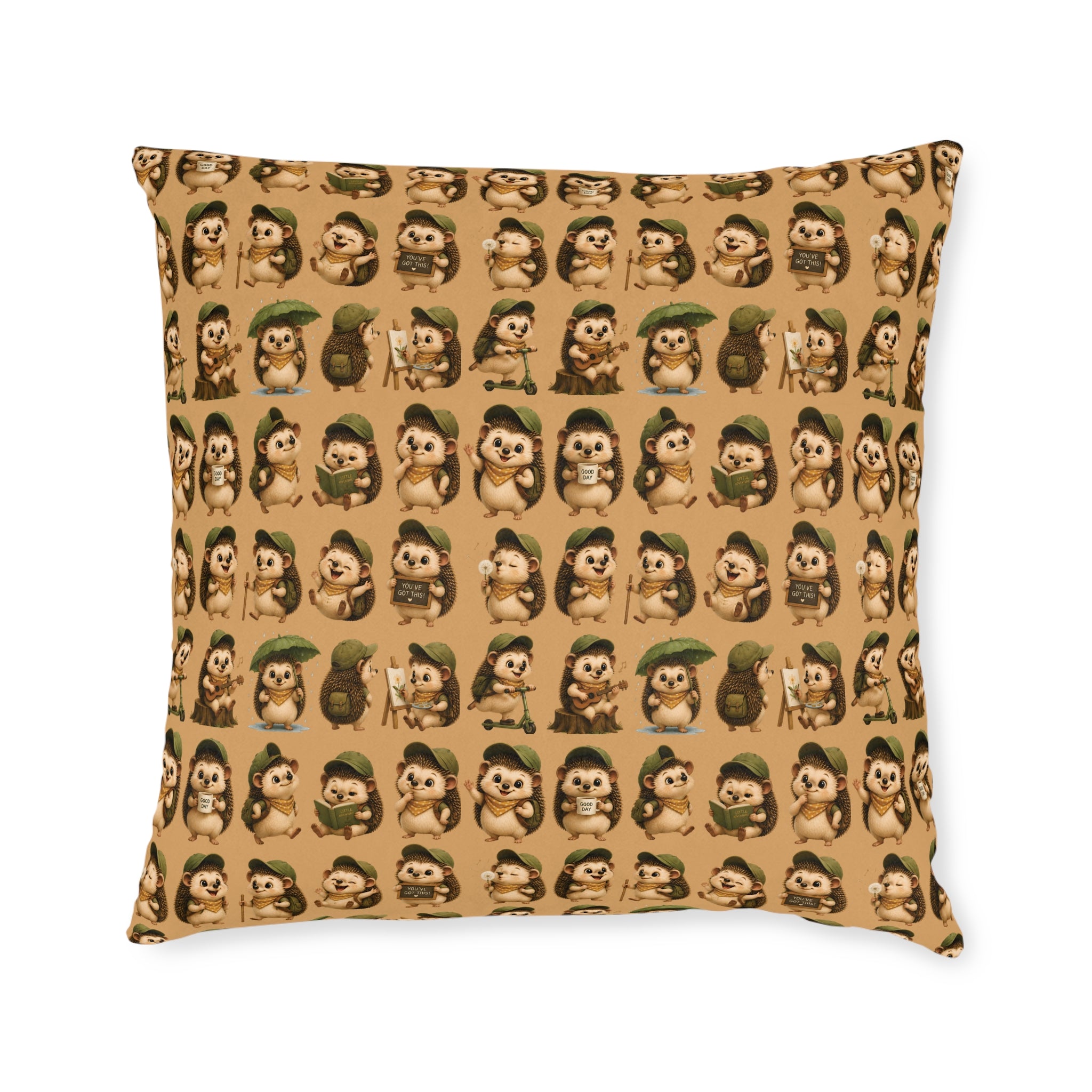 Square Cushion – Hedgehog Fun | Hedgehog Lover Cushion