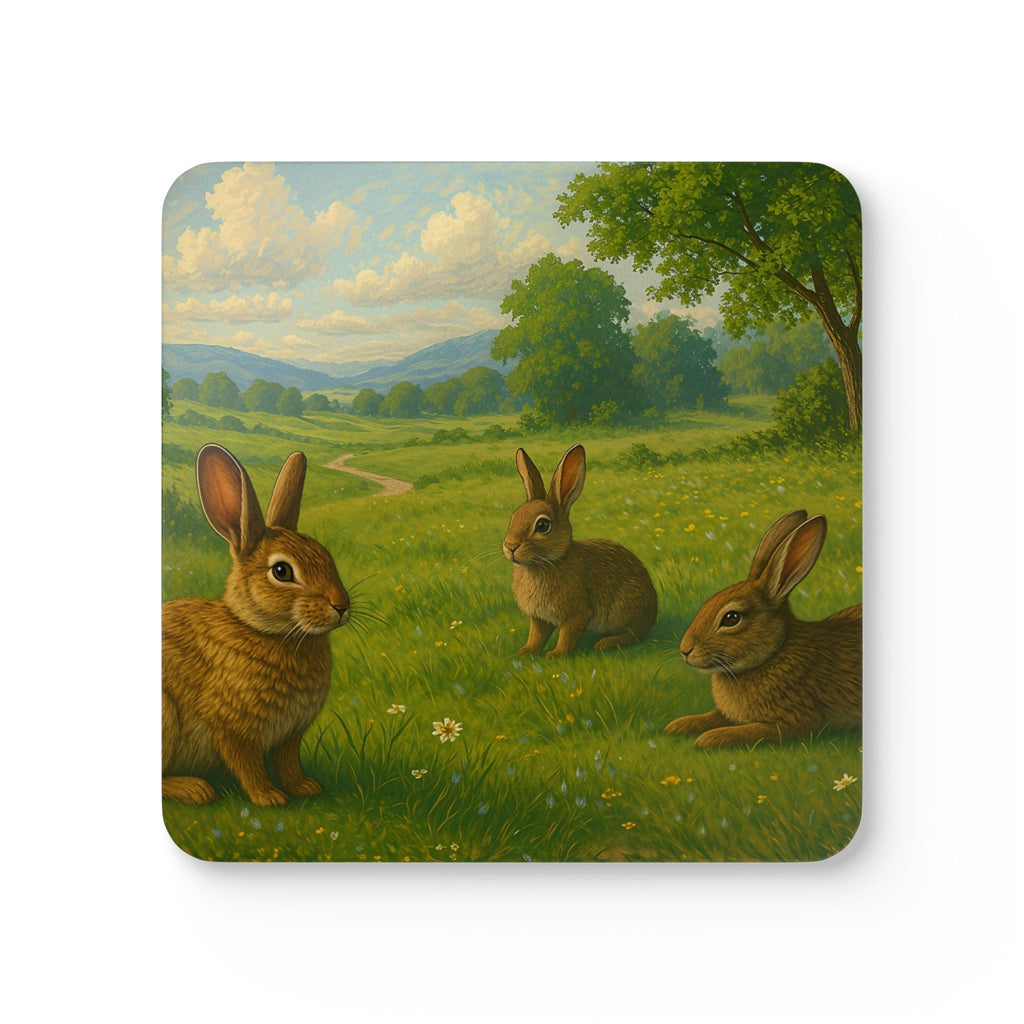 Coaster Set with Rabbit Design