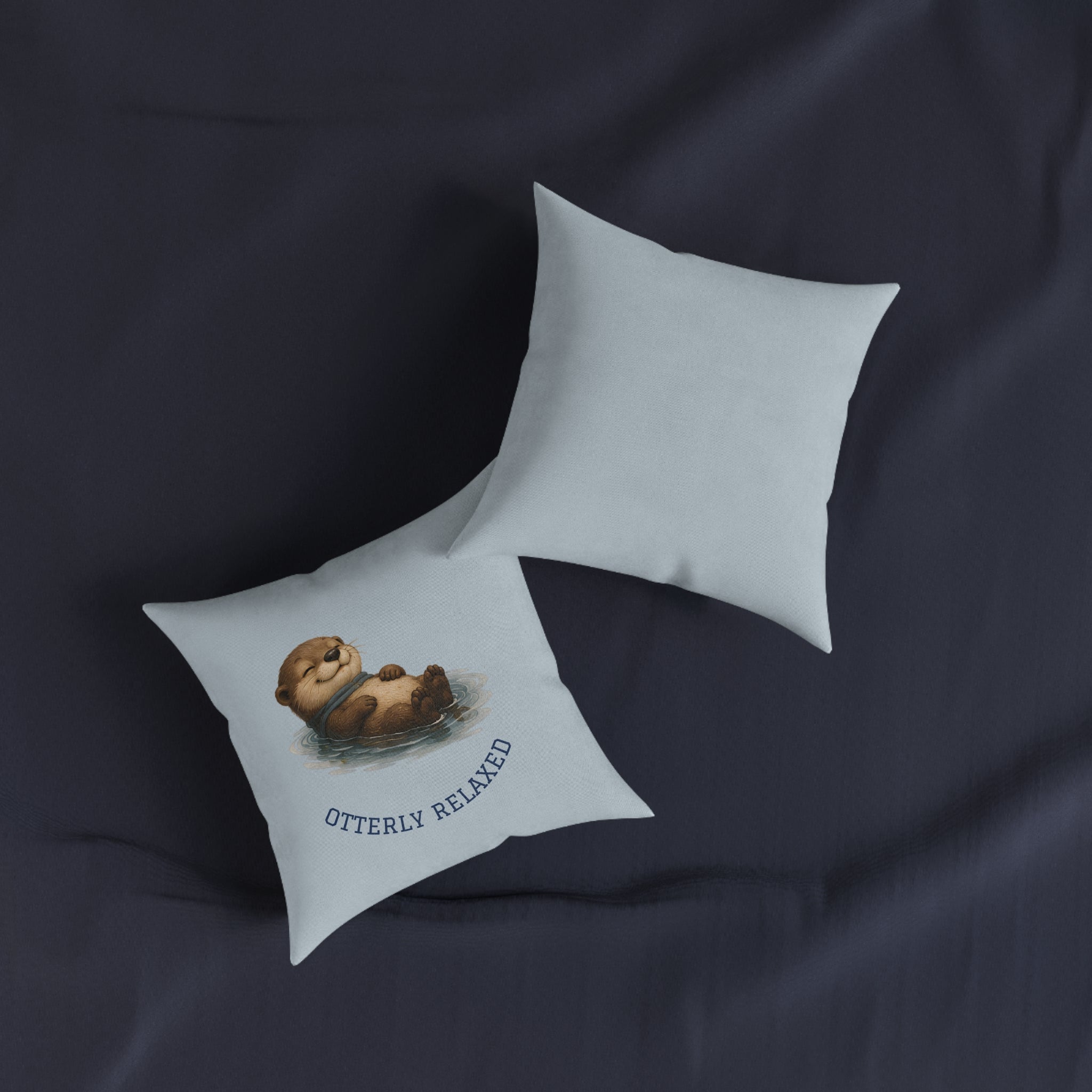 Square Cushion – Otterly Relaxed | Otter Lover Cushion