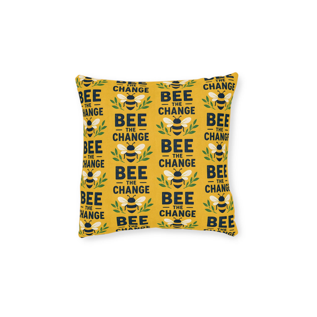 Square Cushion – Bee the Change | Bee Lover & Nature Cushion