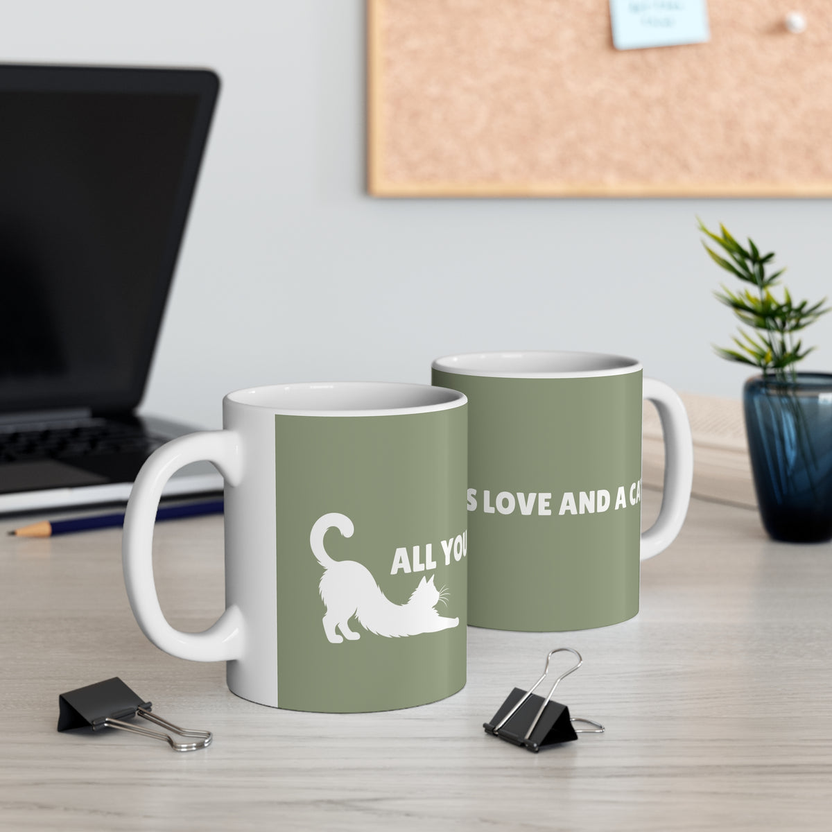 Ceramic Mug - All You Need Is Love And A Cat