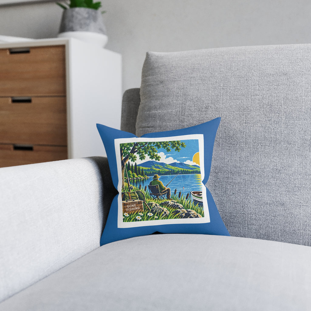 Square Cushion - Gone Fishing