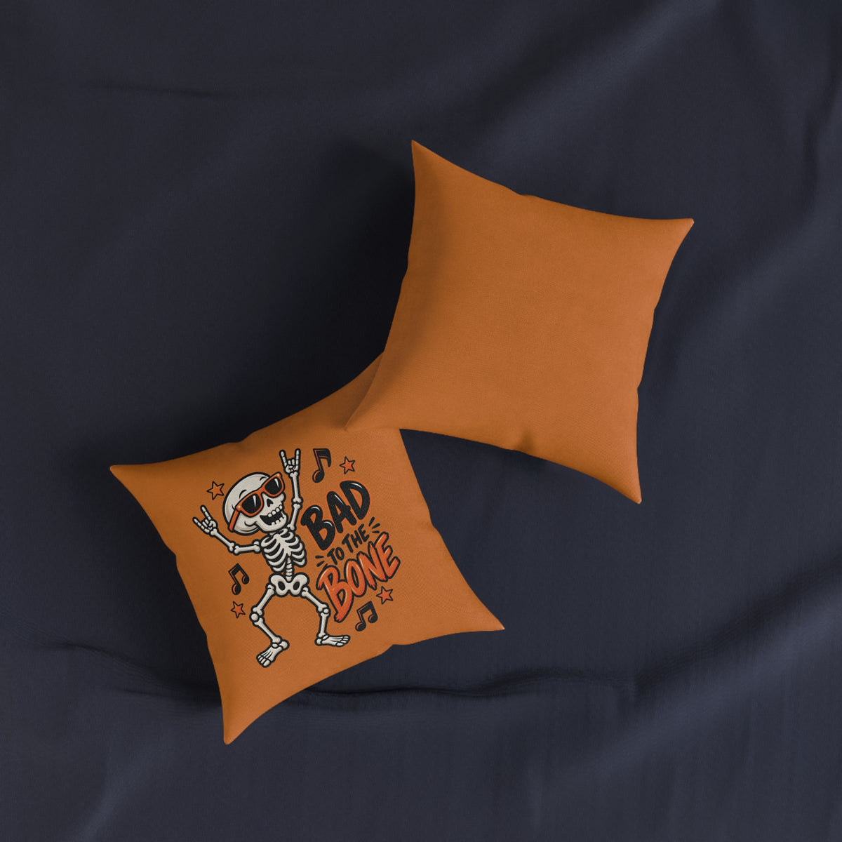 Square Cushion - Bad To The Bone - Halloween