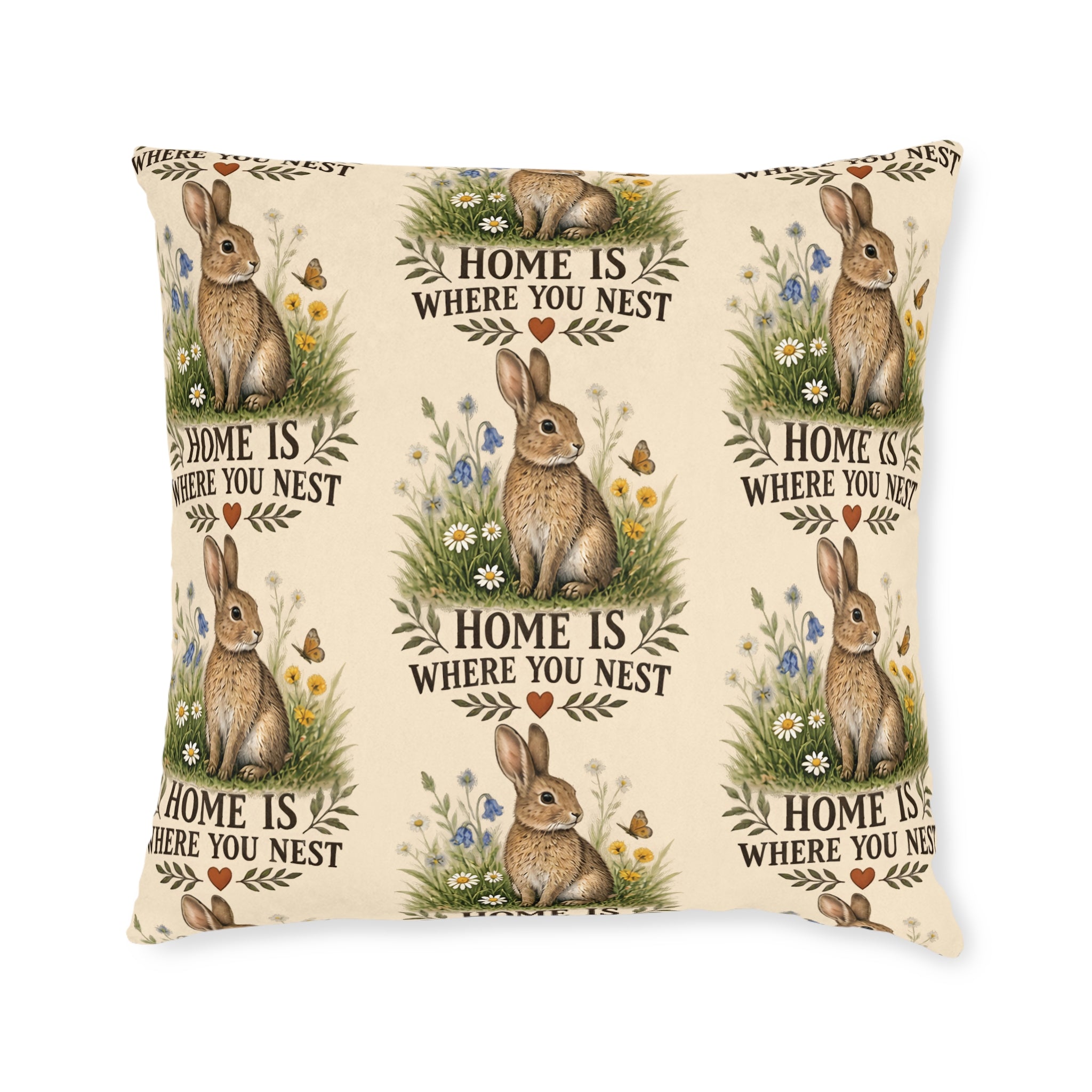 Square Cushion – Home Is Where You Nest | Bird Lover Cushion