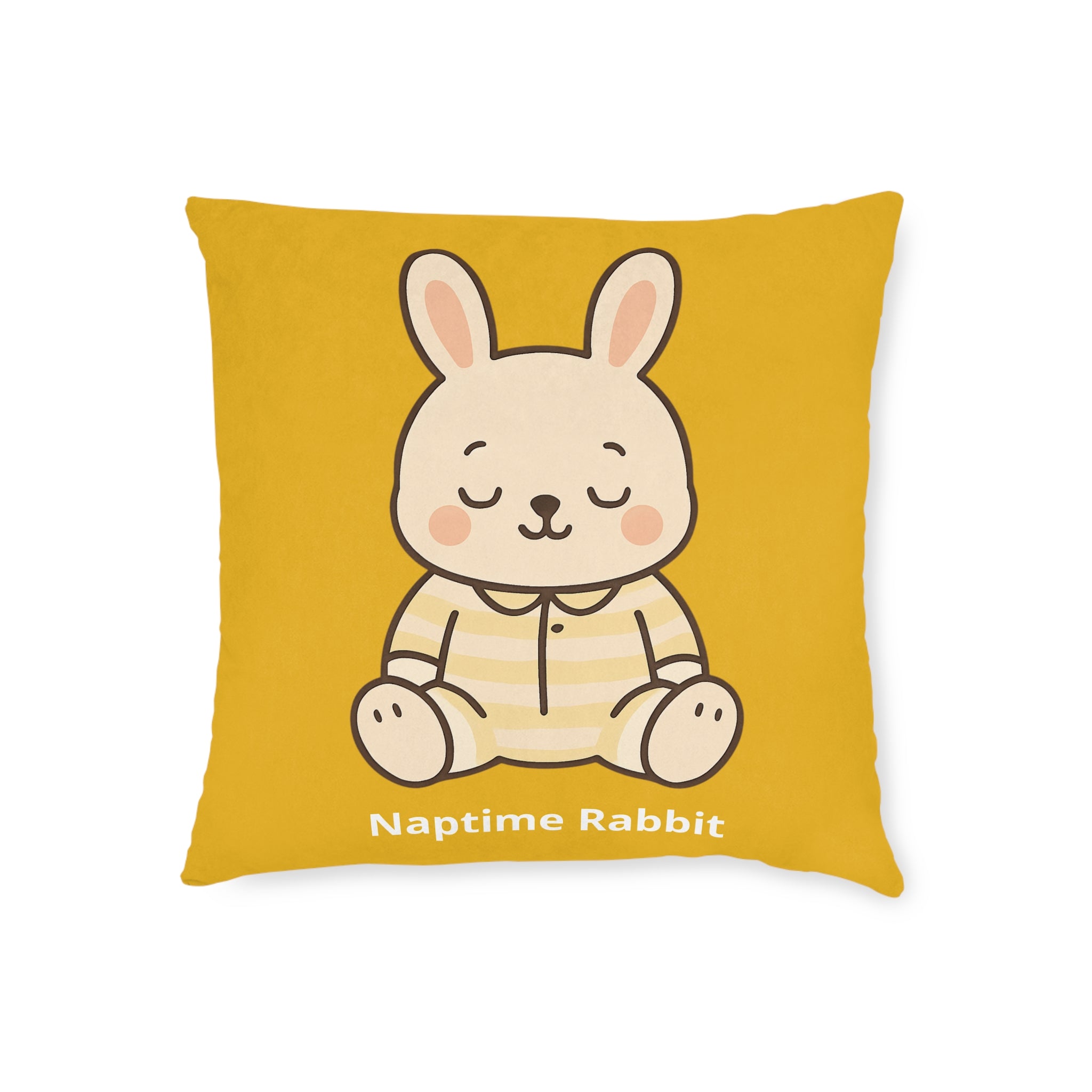 Square Cushion – Naptime Rabbit | The Woodland Dreamers