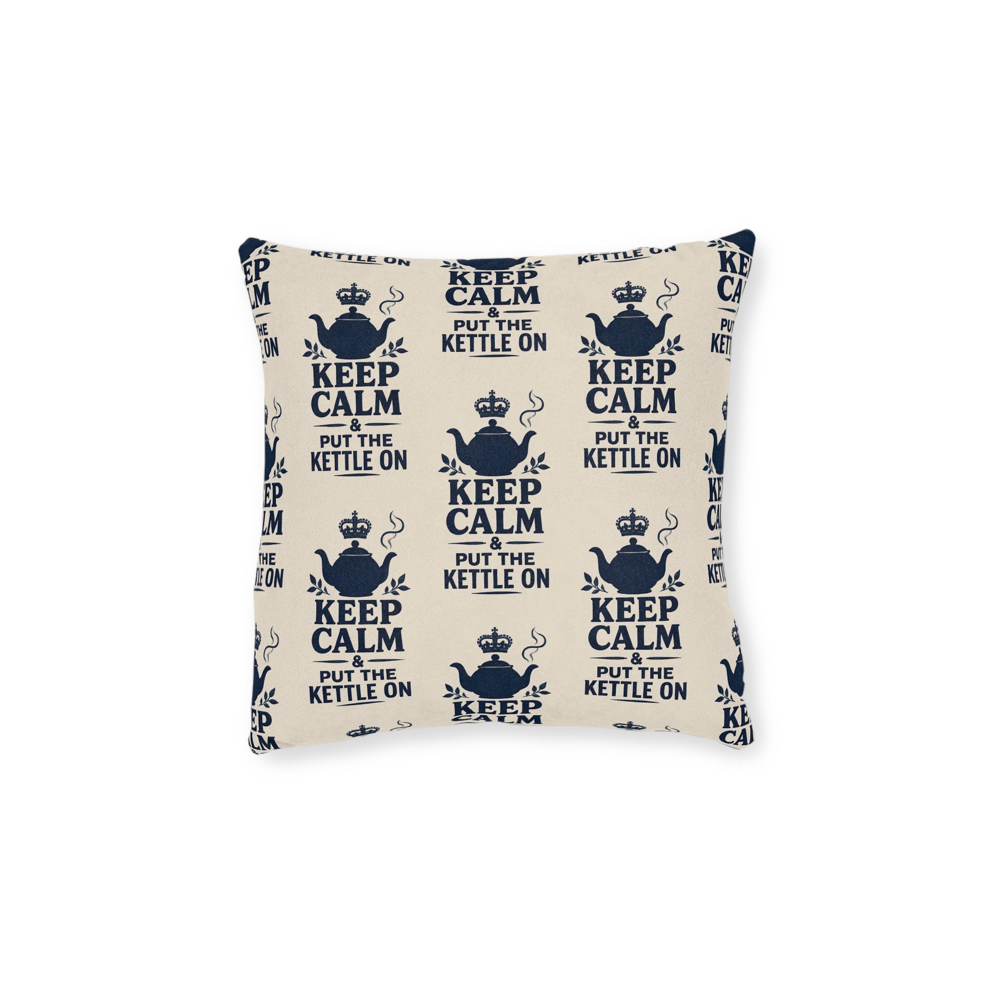 Square Cushion – Keep Calm & Put the Kettle On | Tea Lover Cushion