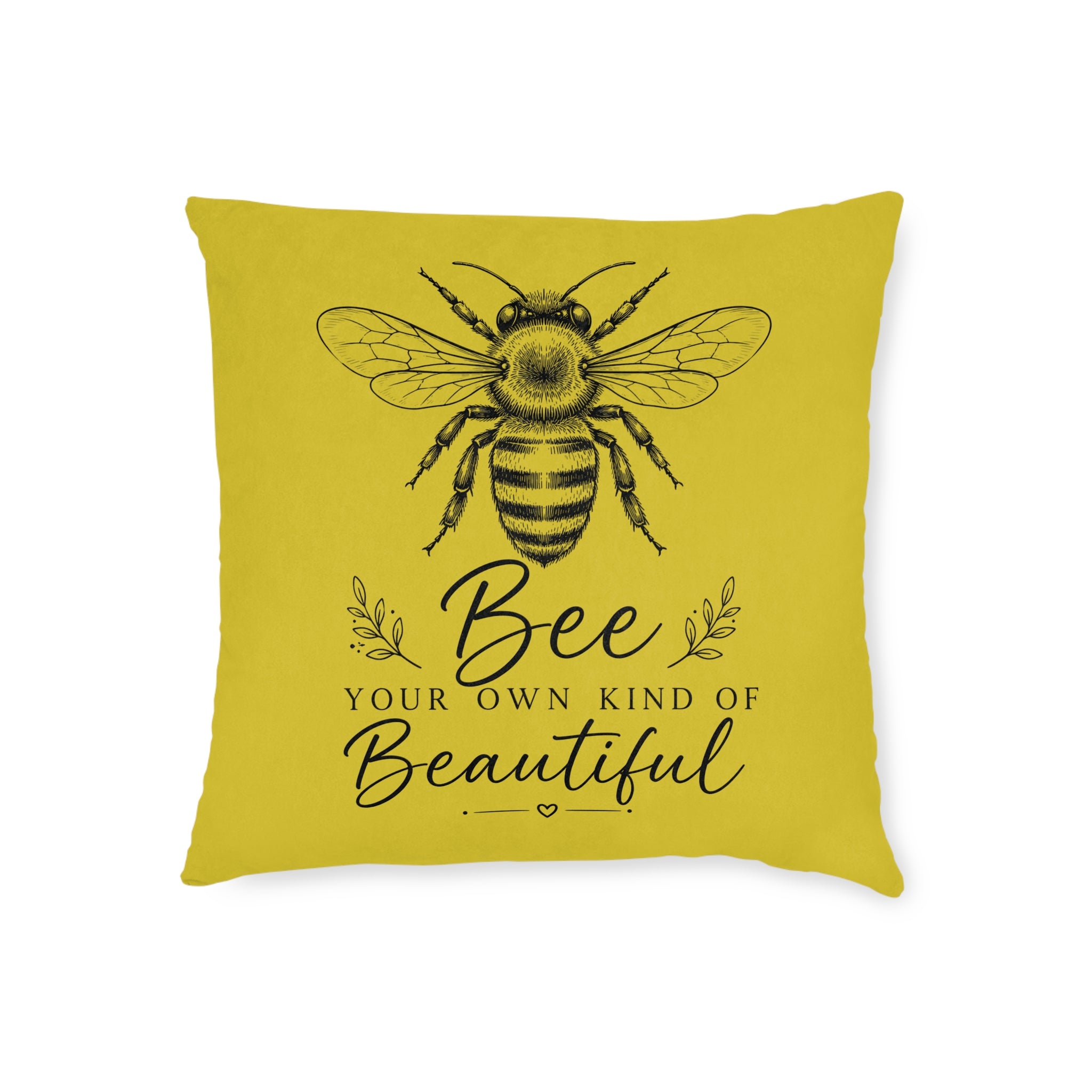 Square Cushion – Bee Your Own Kind of Beautiful | Inspirational Bee Cushion
